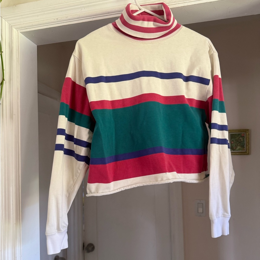 Vintage Eddie Bauer multicolored stripe turtle neck size small